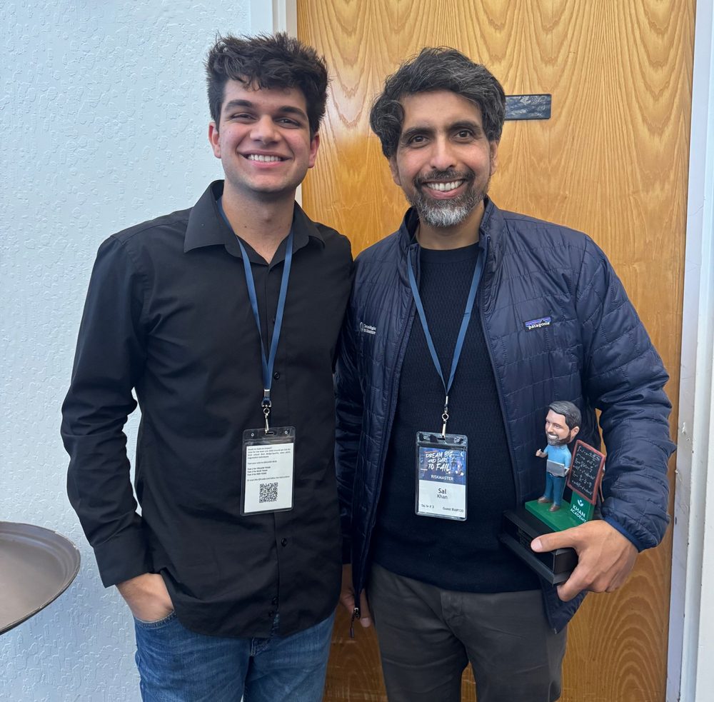 Eshan with Sal Khan, founder of Khan Academy